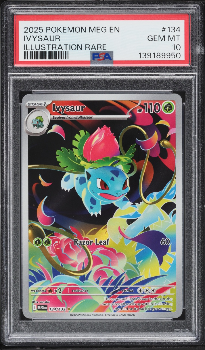 2025 Pokemon Mega Evolution IR Ivysaur #134 PSA 10 GEM MINT