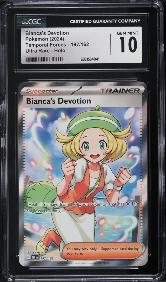 2024 Pokemon SV Temporal Forces Full Art Bianca's Devotion #197 CGC 10 GEM MINT