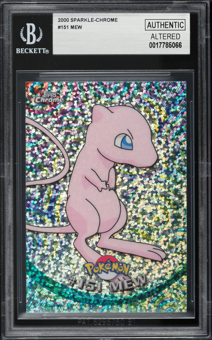 2000 Topps Chrome Pokemon Series 2 Sparkle Mew #151 BGS ALTERED AUTH