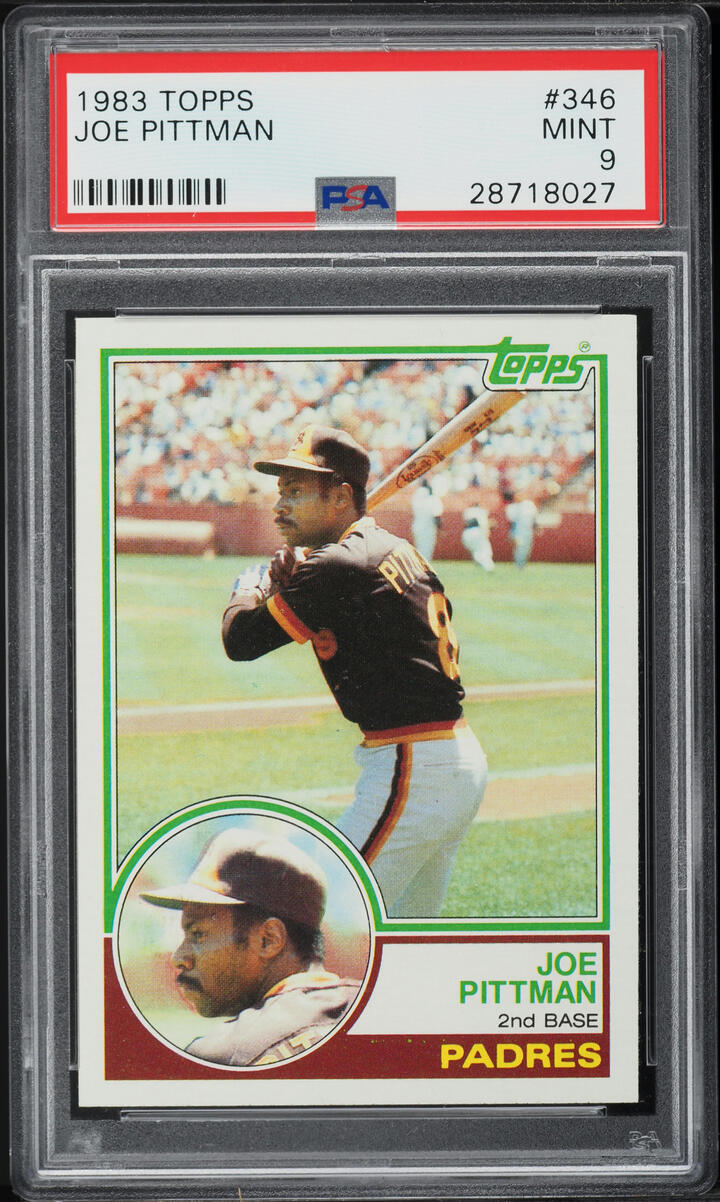 1983 Topps Joe Pittman #346 PSA 9 MINT