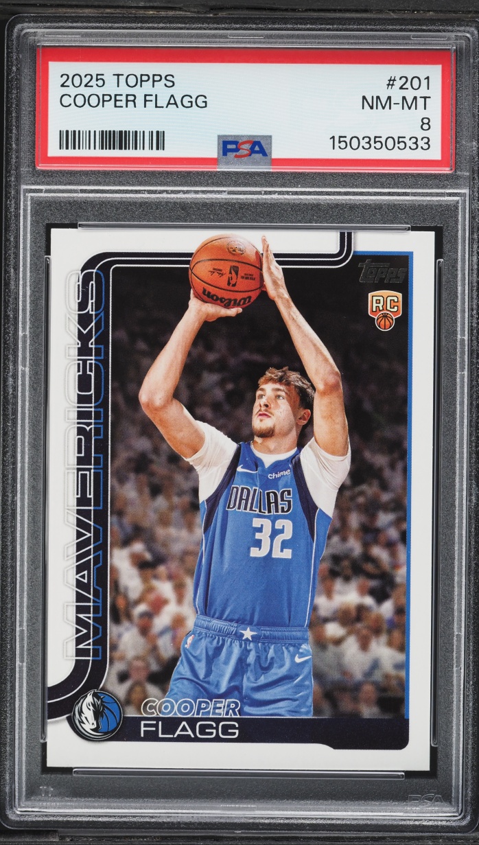 2025 Topps Basketball Cooper Flagg ROOKIE #201 PSA 8 NM-MT