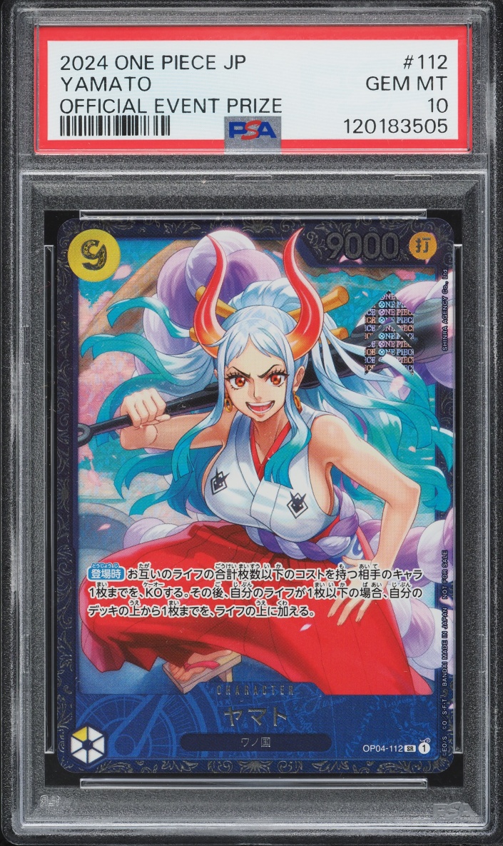 2024 One Piece Japanese Promo Official Event Prize SR Yamato #OP04-112 PSA 10 GEM MINT