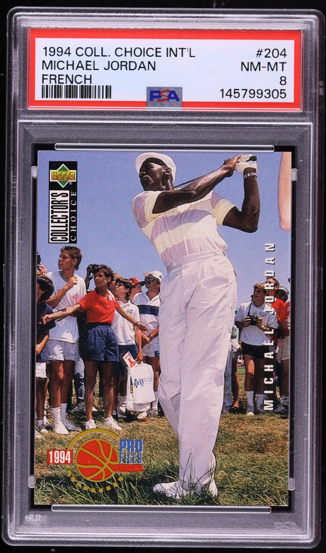 1994 Collector's Choice International French Michael Jordan #204 PSA 8 NM-MT