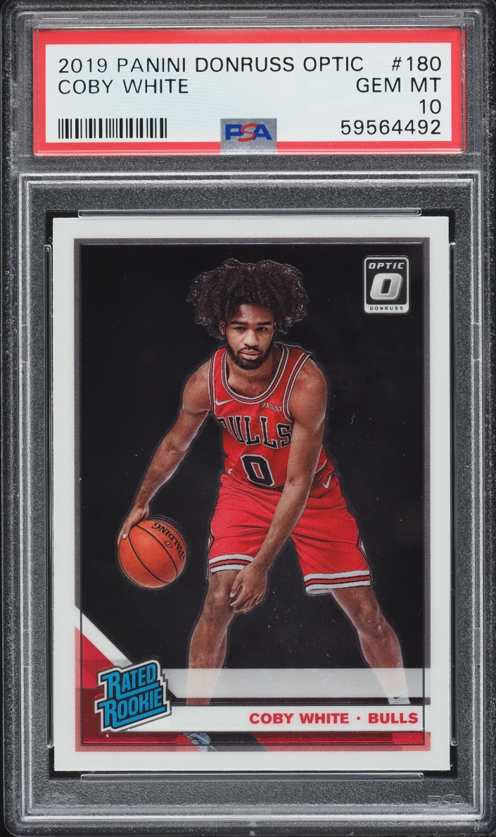 2019 Donruss Optic Coby White ROOKIE #180 PSA 10 GEM MINT