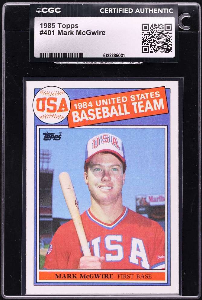 1985 Topps Mark McGwire ROOKIE #401 CGC AUTH