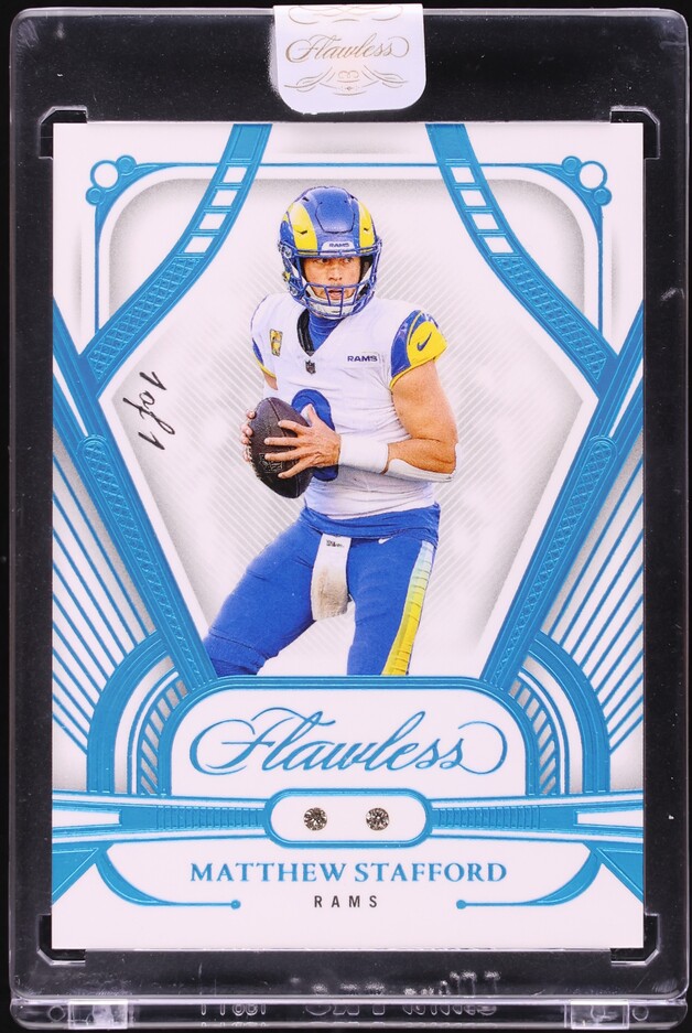 2024 Panini Flawless Platinum Diamond Gems Matthew Stafford 1/1 #36 - Photo 1