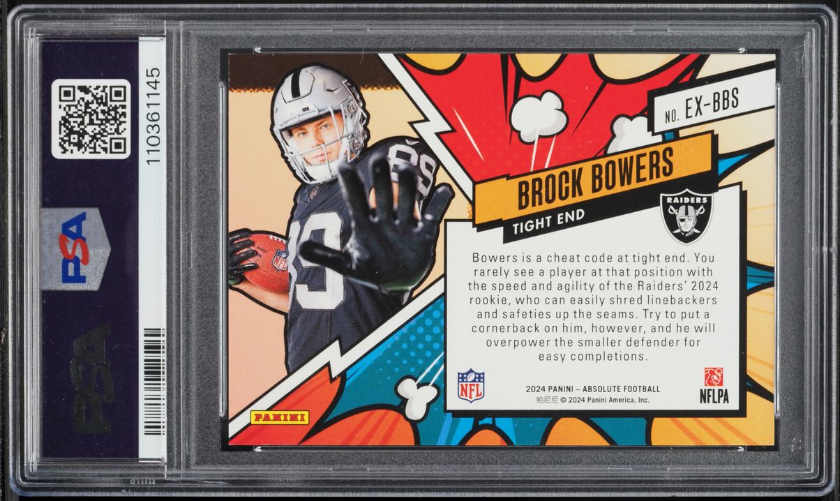 2024 Absolute Explosive Brock Bowers ROOKIE #EX-BBS PSA 10 GEM MINT