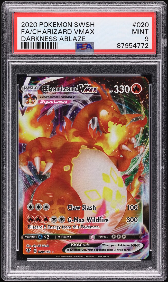 2020 Pokemon Sword & Shield Darkness Ablaze Charizard VMAX #20 PSA 9 MINT
