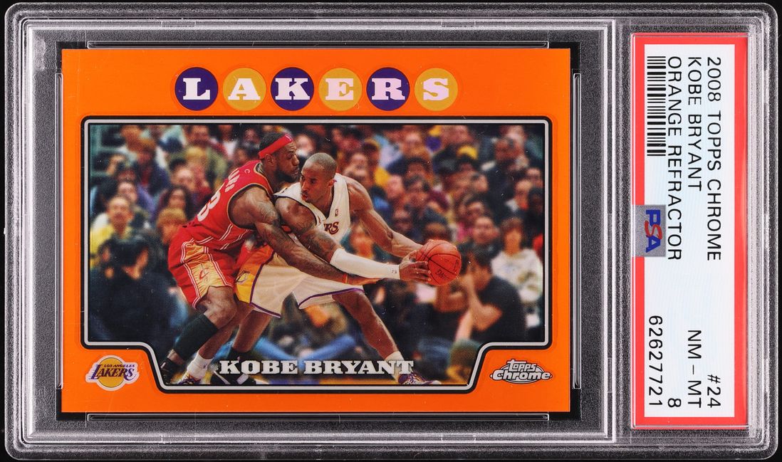 2008 Topps Chrome Orange Refractor Kobe Bryant w/ LeBron James