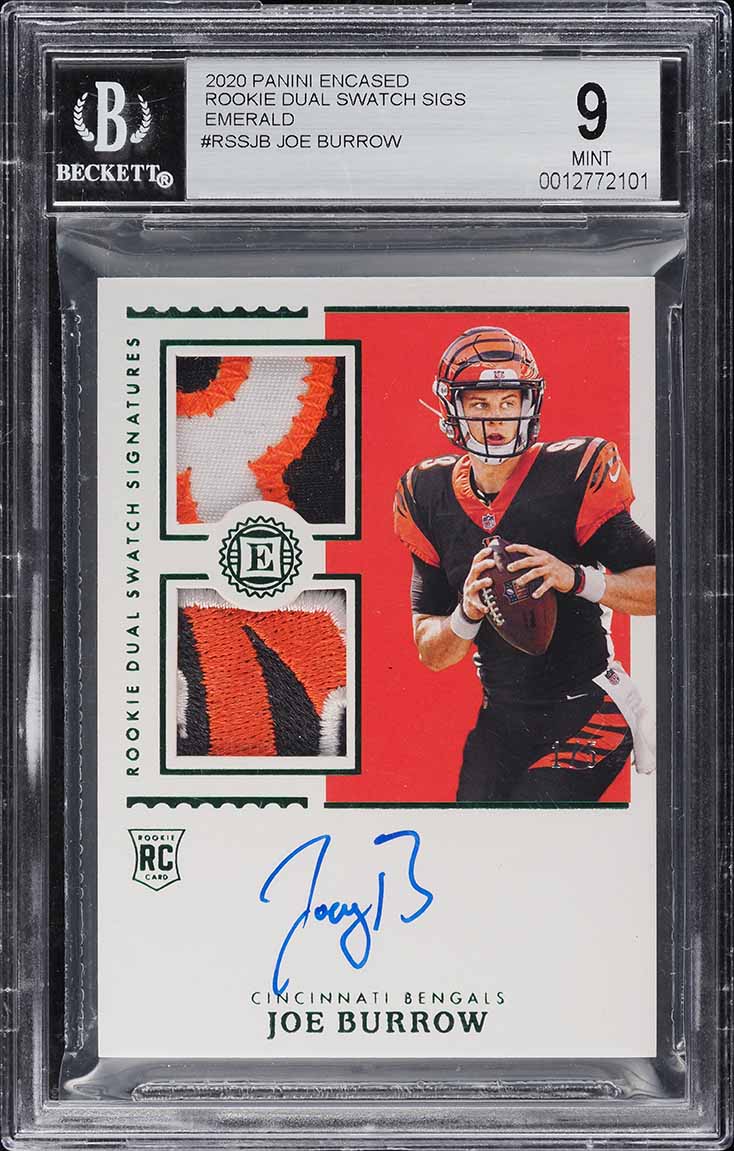 2020 Panini Encased Notable '22 Black Box Joe Burrow ROOKIE AUTO 1