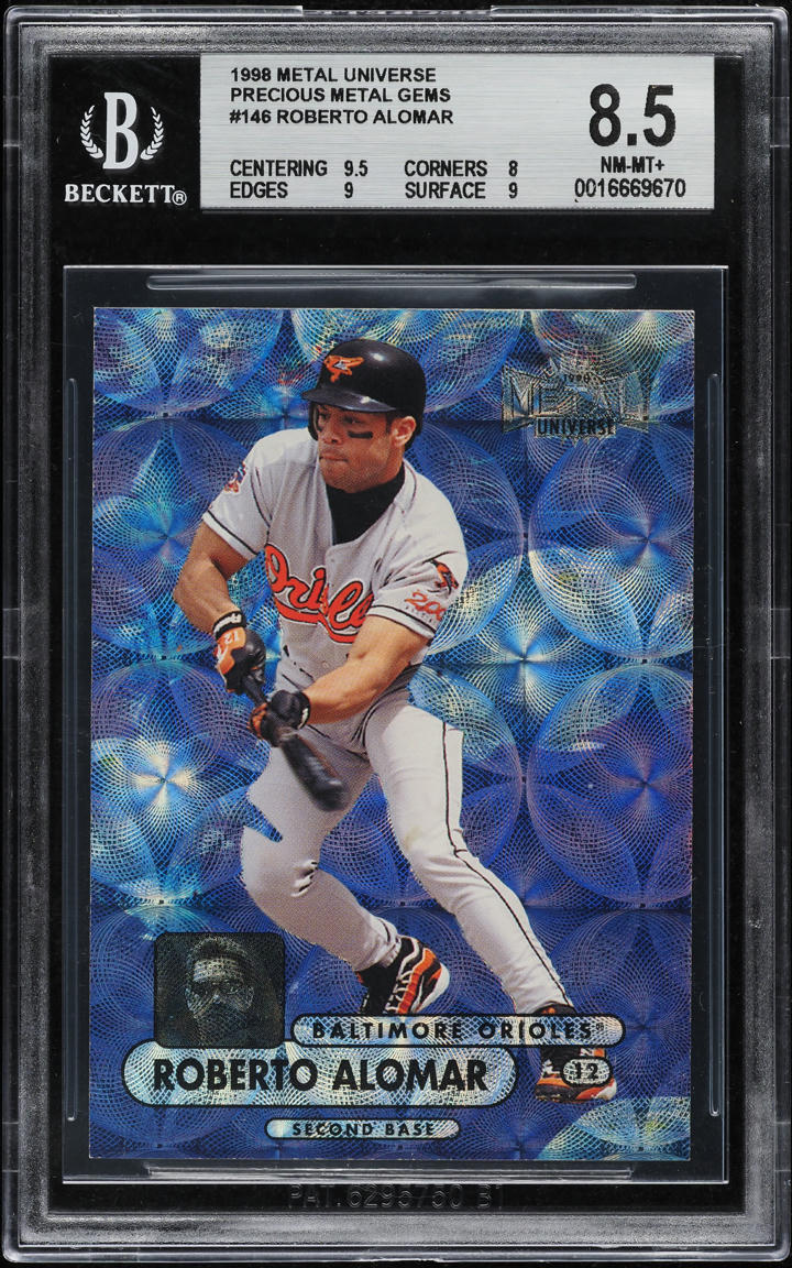1998 Metal Universe Precious Metal Gems PMG Roberto Alomar 50/50 #146 BGS 8.5