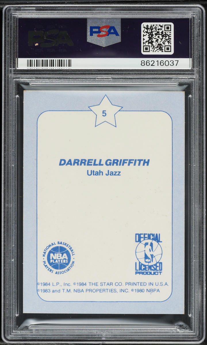 1984 Star Slam Dunk Darrell Griffith #5 PSA 8 NM-MT