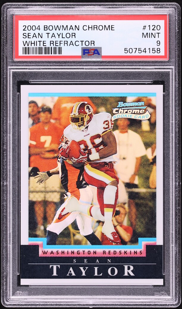 2004 Bowman Chrome White Refractor Sean Taylor ROOKIE #120 PSA 9 MINT