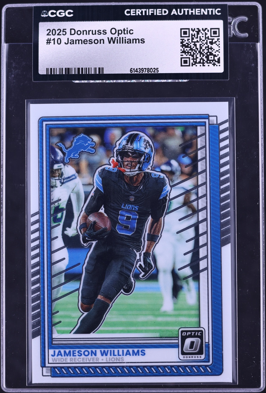 2025 Donruss Optic Jameson Williams #10 CGC AUTH