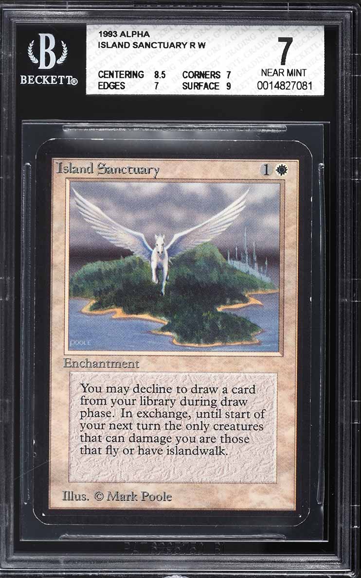 1993 Magic The Gathering MTG Alpha Island Sanctuary BGS 7 NRMT on