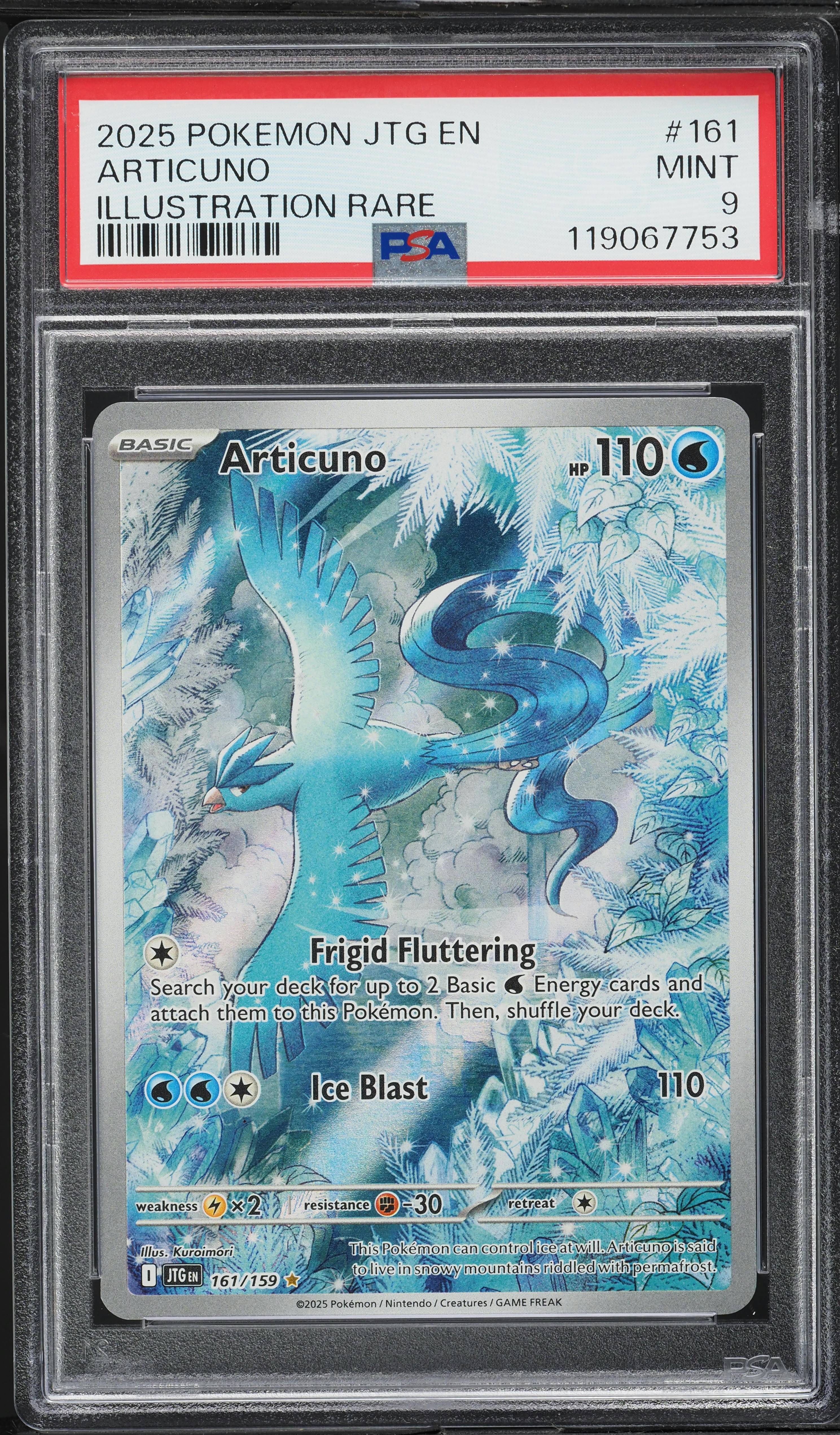 2025 Pokemon Scarlet & Violet Journey Together IR Articuno #161 PSA 9 MINT