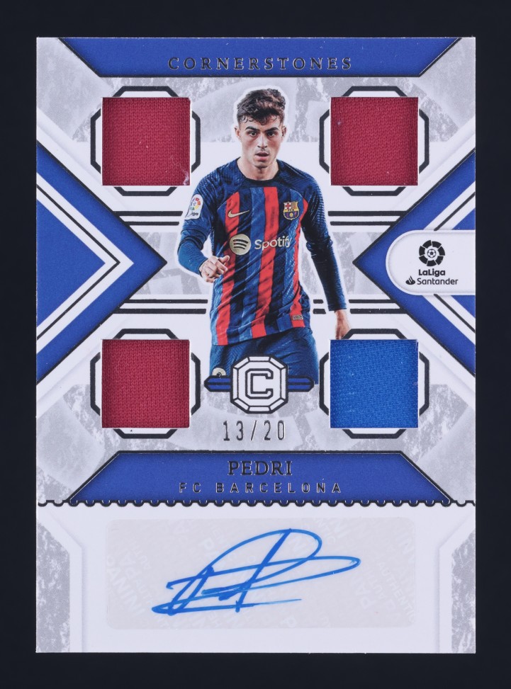 2022 Panini Chronicles Cornerstones La Liga Silver Pedri PATCH AUTO /20 MBA AUTH