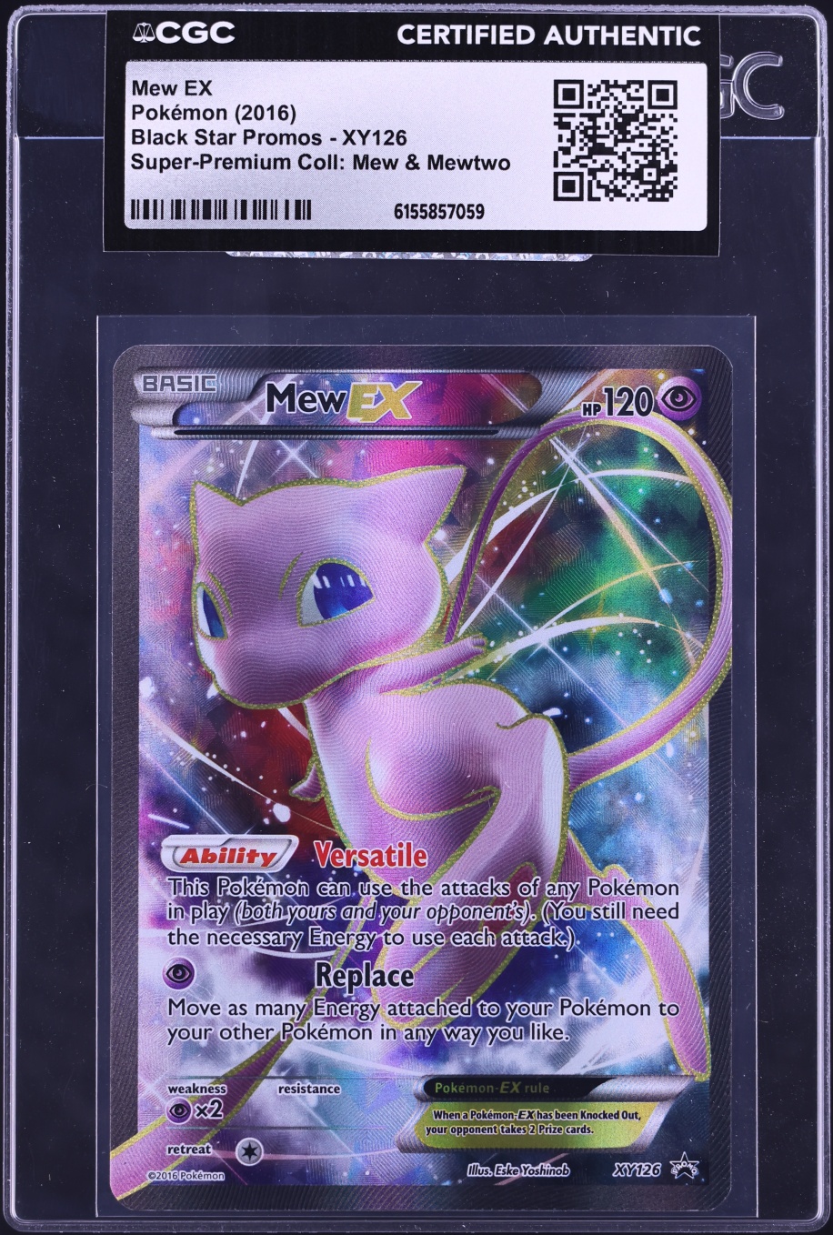 2016 Pokemon XY Black Star Promo Super Premium Collection Full Art Mew Ex #XY126 CGC AUTH