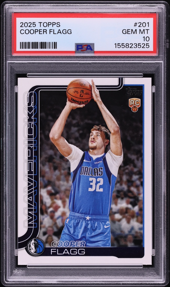 2025 Topps Basketball Cooper Flagg ROOKIE #201 PSA 10 GEM MINT
