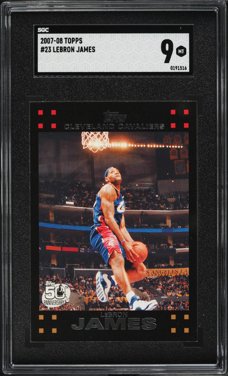 2007 Topps Basketball LeBron James #23 SGC 9 MINT