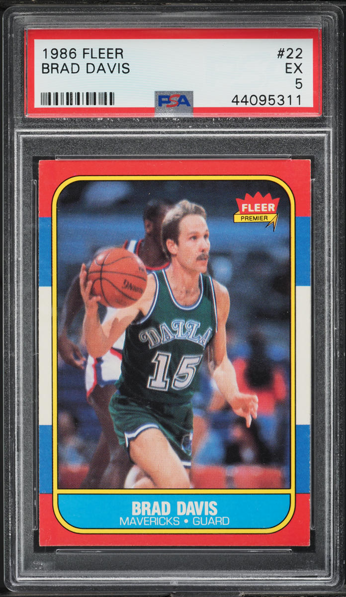 1986 Fleer Basketball Brad Davis #22 PSA 5 EX
