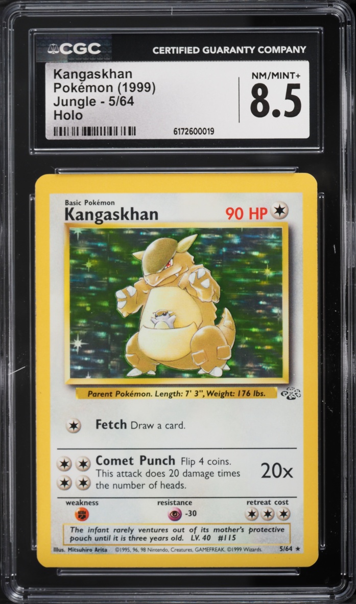 1999 Pokemon Jungle Holo Kangaskhan #5 CGC 8.5 NM-MT+