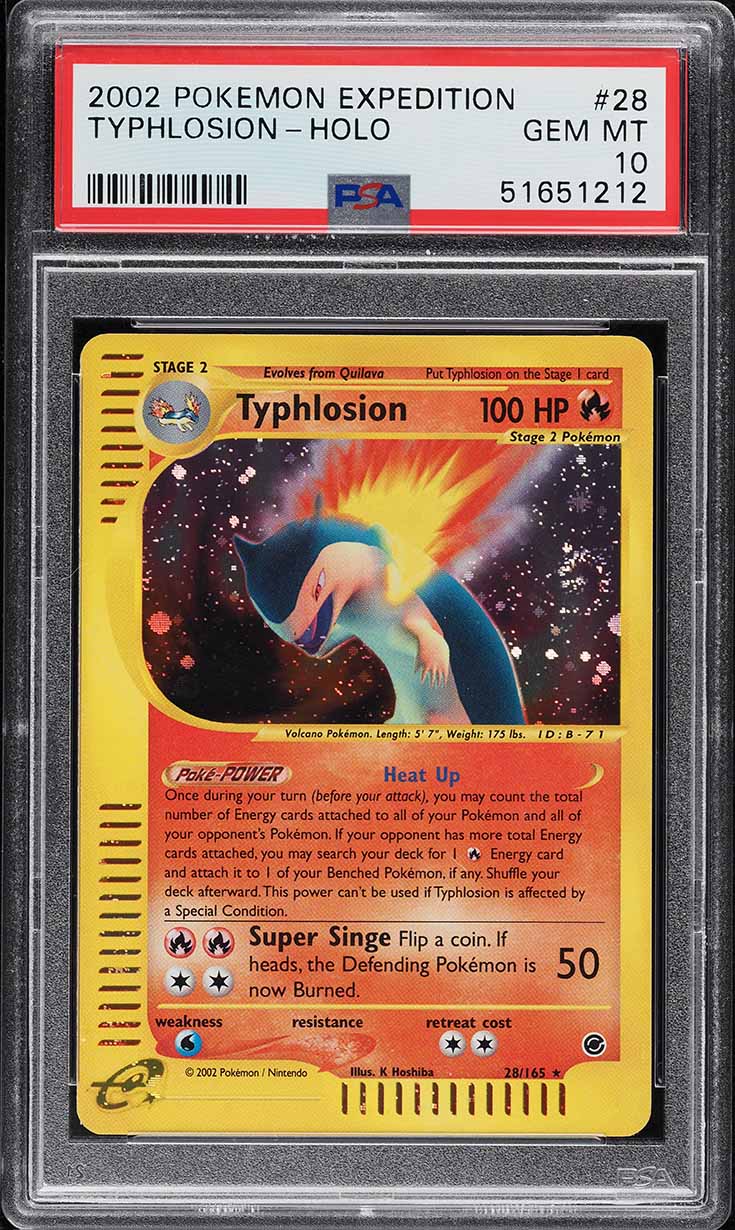 2002 Pokemon Expedition Holo Typhlosion #28 PSA 10 GEM MINT