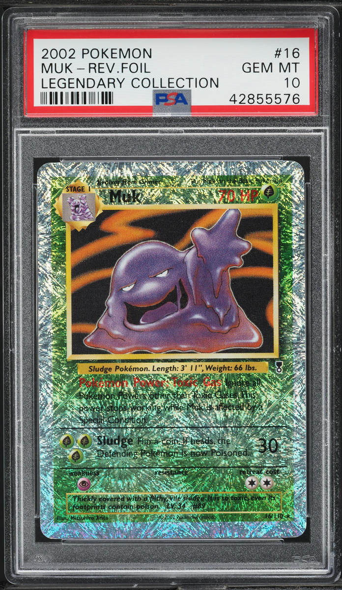 2002 Pokemon  Legendary Collection Reverse Holo Muk #16 PSA 10 GEM MINT