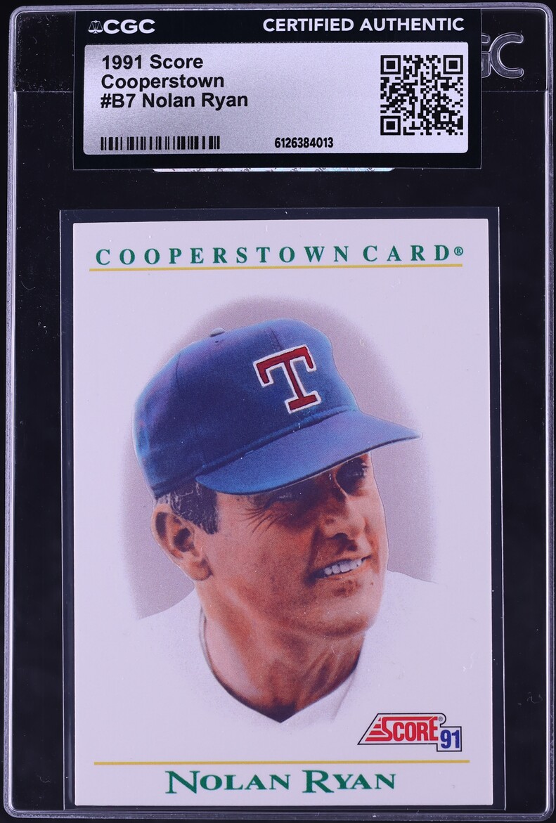 1991 Score Cooperstown Nolan Ryan #B7 CGC AUTH