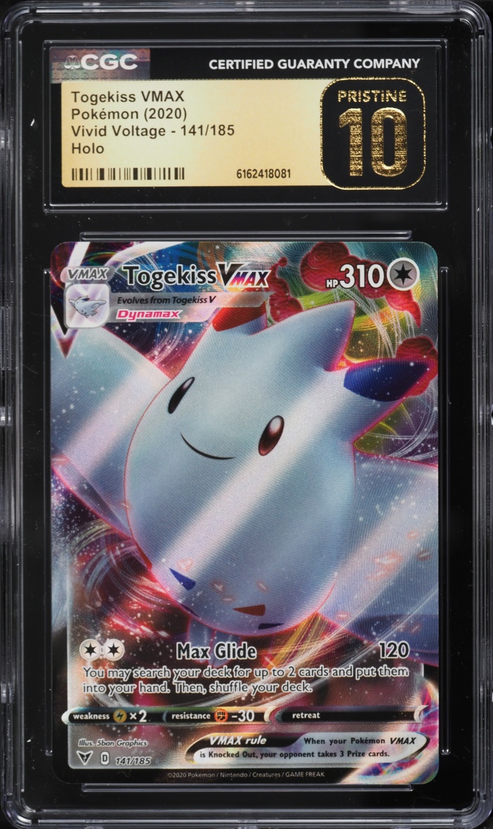 2020 Pokemon Sword & Shield Vivid Voltage Full Art Togekiss VMAX #141 CGC 10 PRISTINE