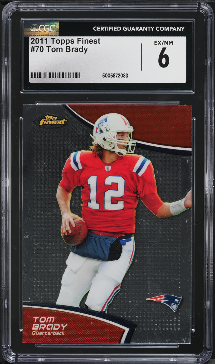 2011 Finest Football Tom Brady #70 CGC 6 EXMT