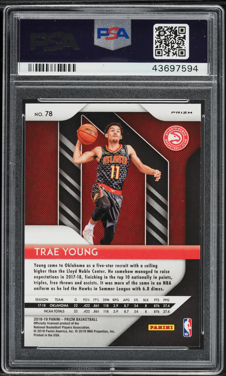 2018 Panini Prizm Pink Ice Trae Young ROOKIE #78 PSA 10 GEM MINT