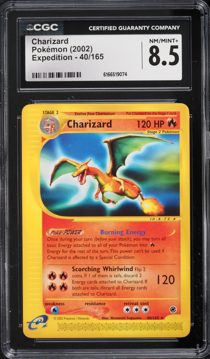 2002 Pokemon Expedition Charizard #40 CGC 8.5 NM-MT+
