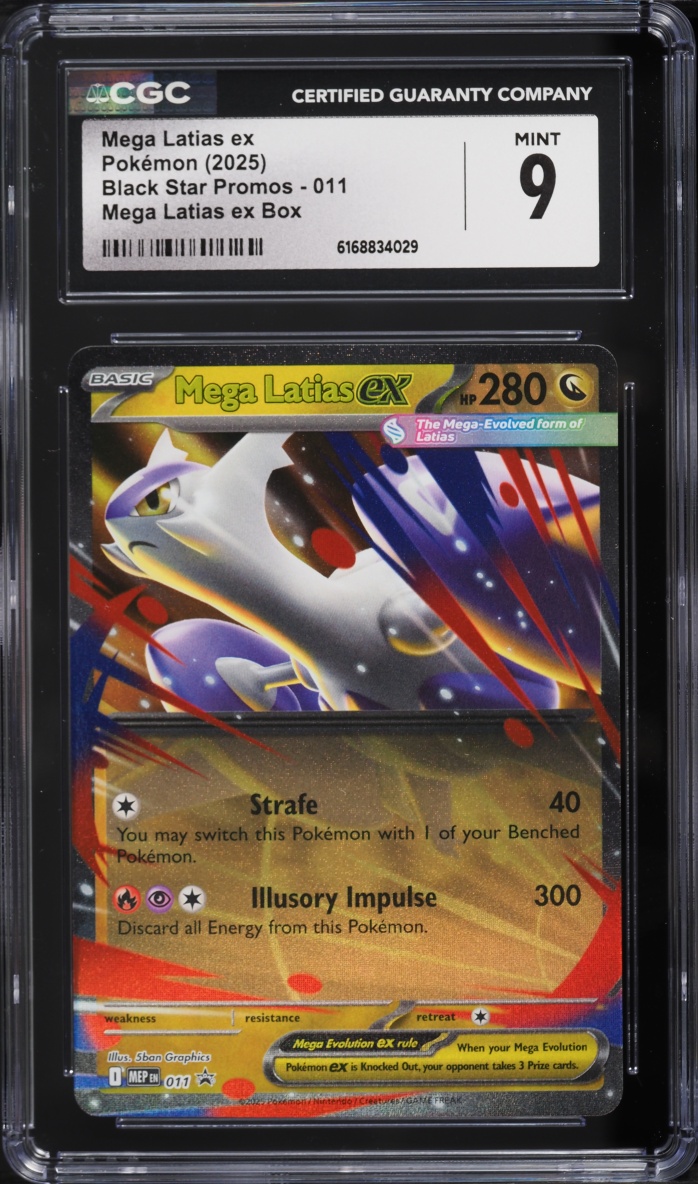 2025 Pokemon Mega Evolution Black Star Promo Box Mega Latias EX #11 CGC 9 MINT