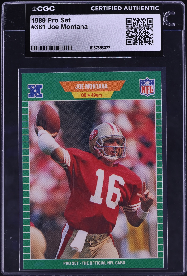 1989 Pro Set Football Joe Montana #381 CGC AUTH