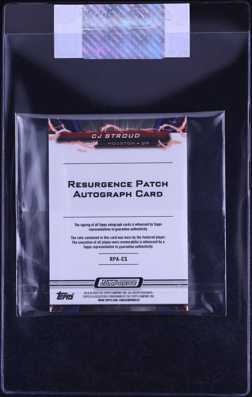 2023 Composite Resurgence White C.J. Stroud Rookie PATCH AUTO /125 CGC AUTH