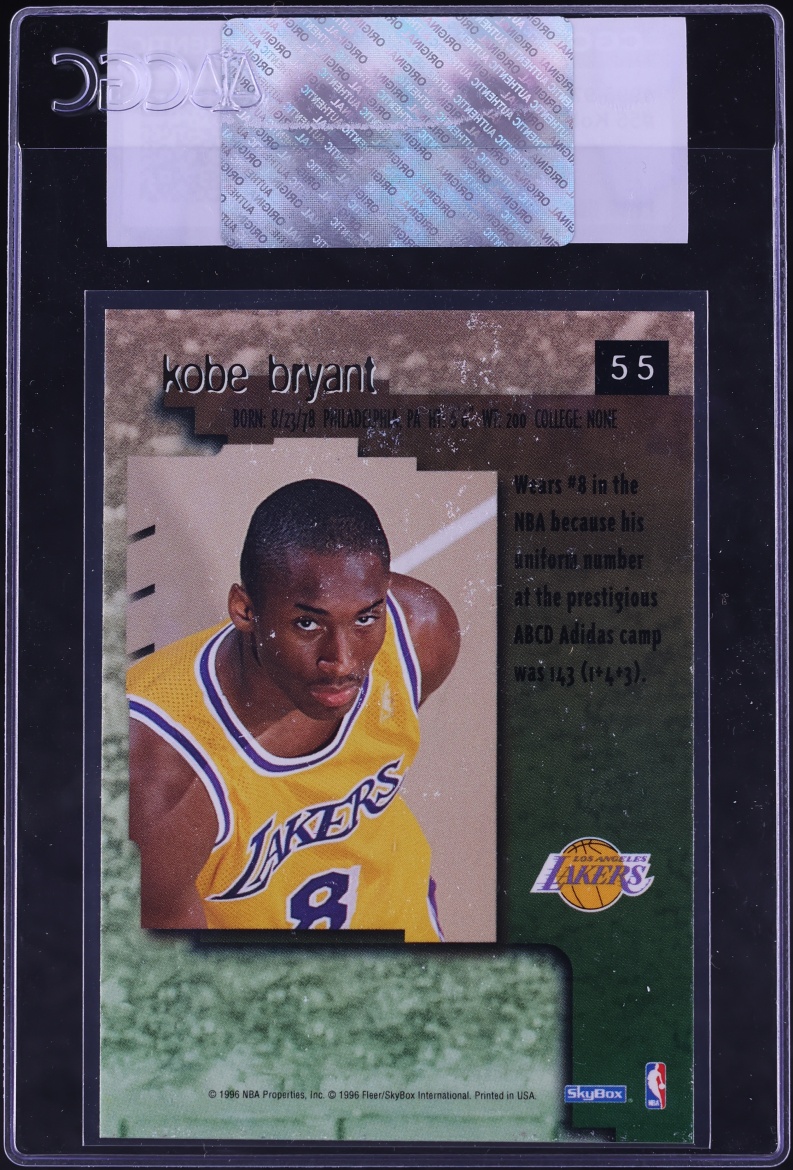 1996 Skybox Premium Kobe Bryant ROOKIE #55 CGC AUTH