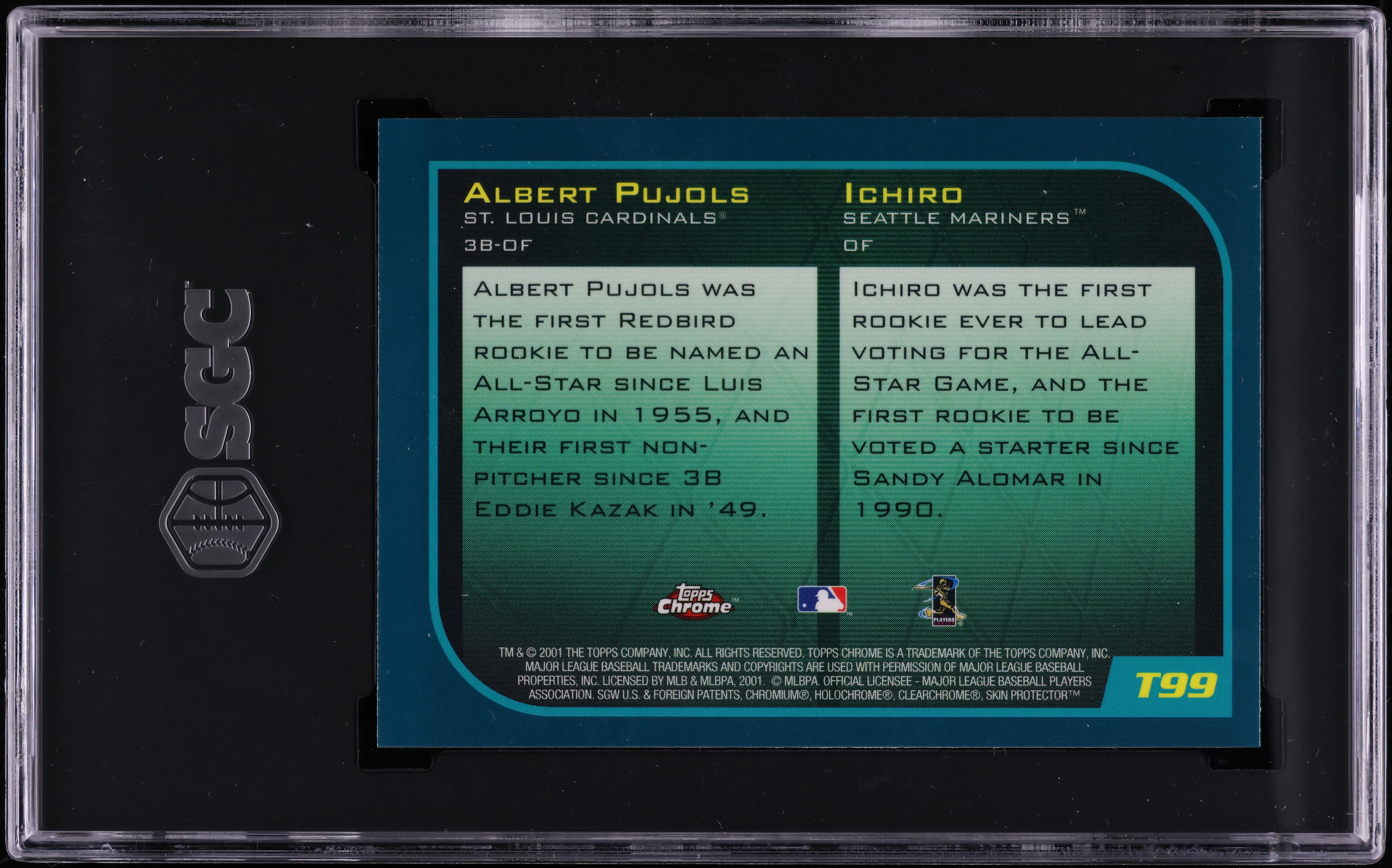 2001 Topps Chrome Traded Ichiro Suzuki & Albert Pujols