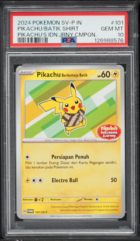2024 Pokemon Indonesian Scarlet & Violet Promo Pikachu In Batik