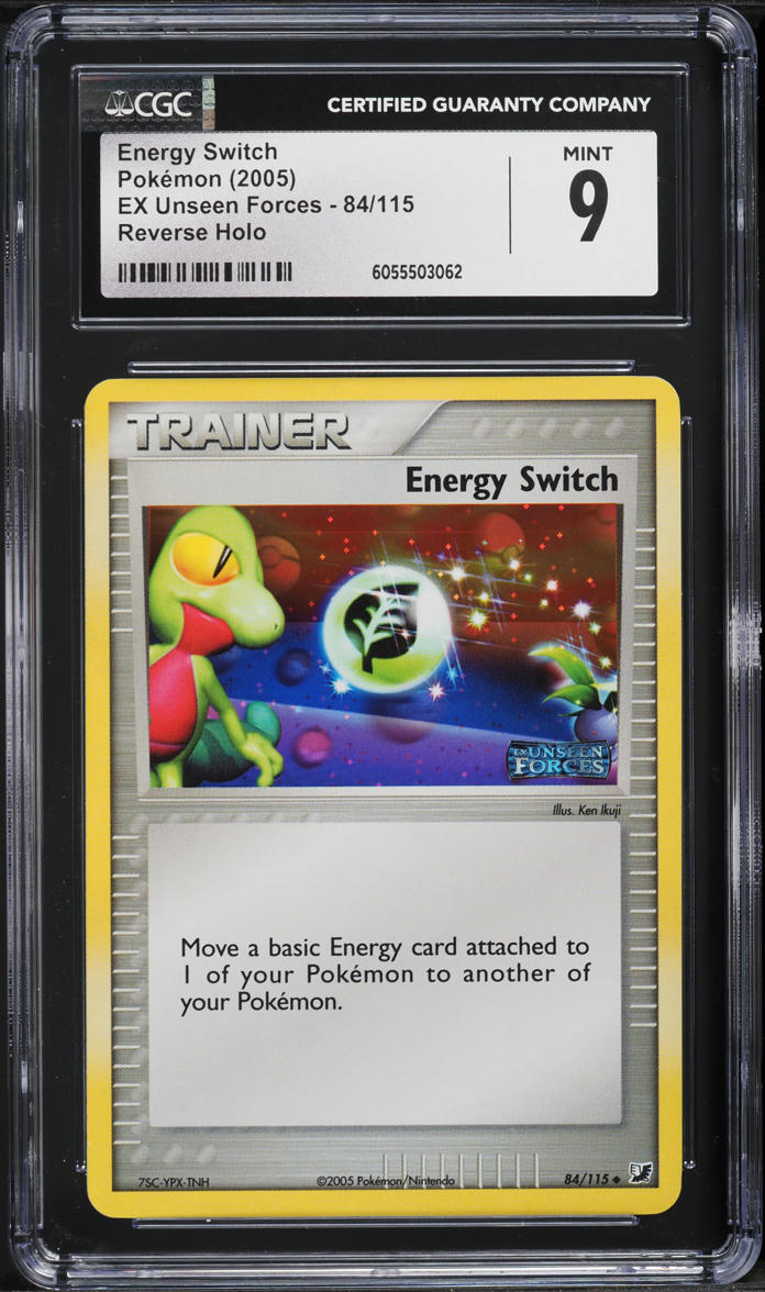 2005 Pokemon EX Unseen Forces Reverse Holo Energy Switch #84 CGC 9 MINT