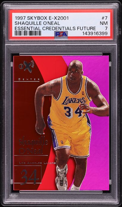 1997 Skybox E-X2001 Essential Credentials Future Shaquille O'Neal /74 #7 PSA 7 NRMT