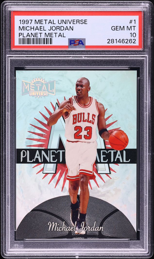 1997 Metal Universe Planet Metal Michael Jordan #1 PSA 10 GEM MINT