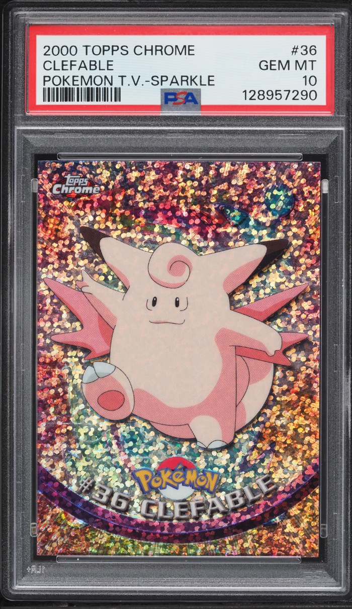 2000 Topps Chrome Pokemon Series 1 Sparkle Clefable #36 PSA 10 GEM MINT