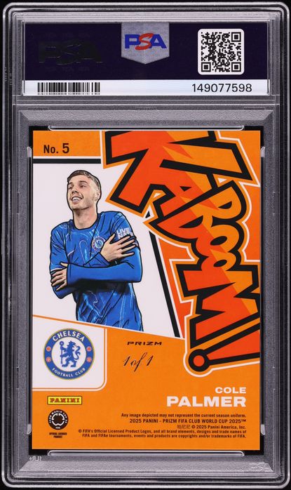 2025 Panini Prizm FIFA Club World Cup Kaboom! Green Cole Palmer 1/1 #5 PSA 10 GEM MINT
