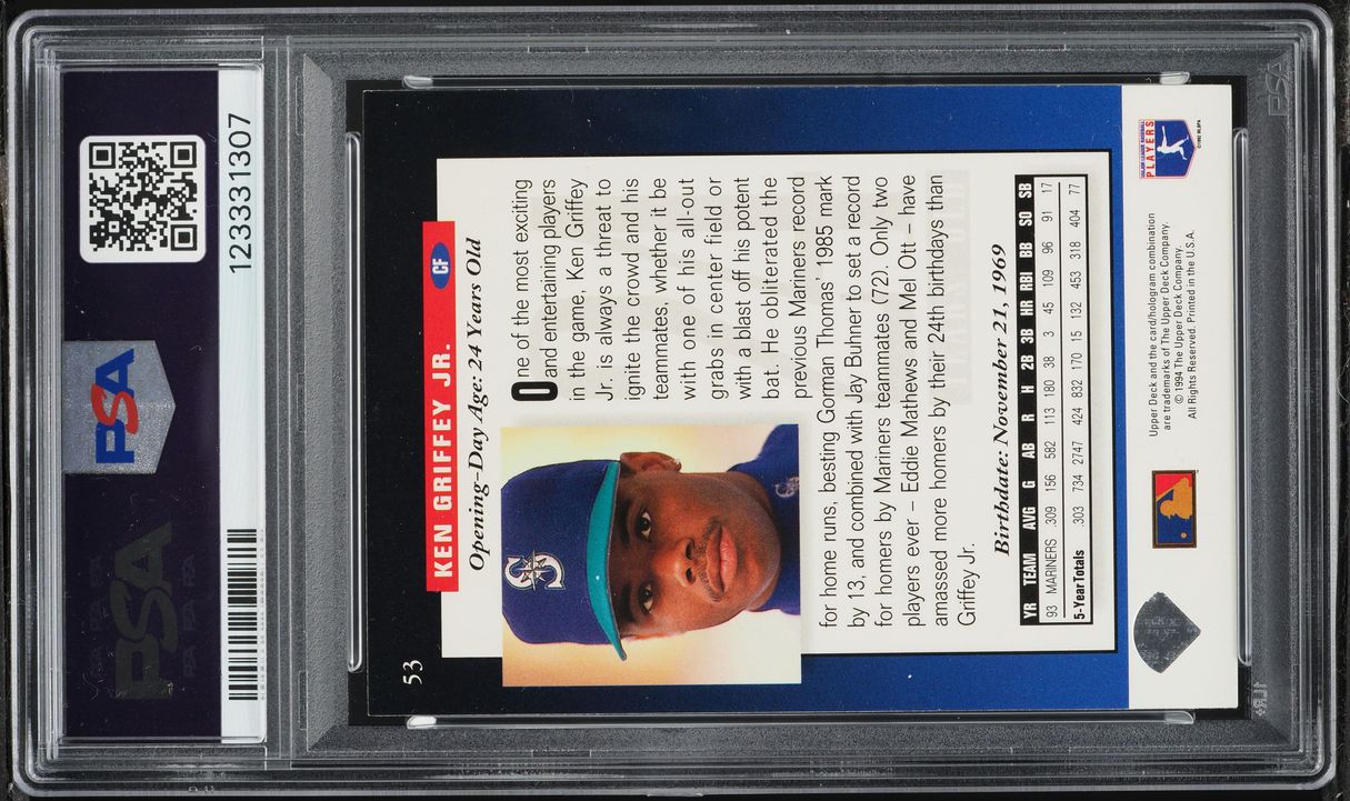 1994 Upper Deck The Future Is Now Electric Diamond Ken Griffey Jr. #53 PSA 9 MINT
