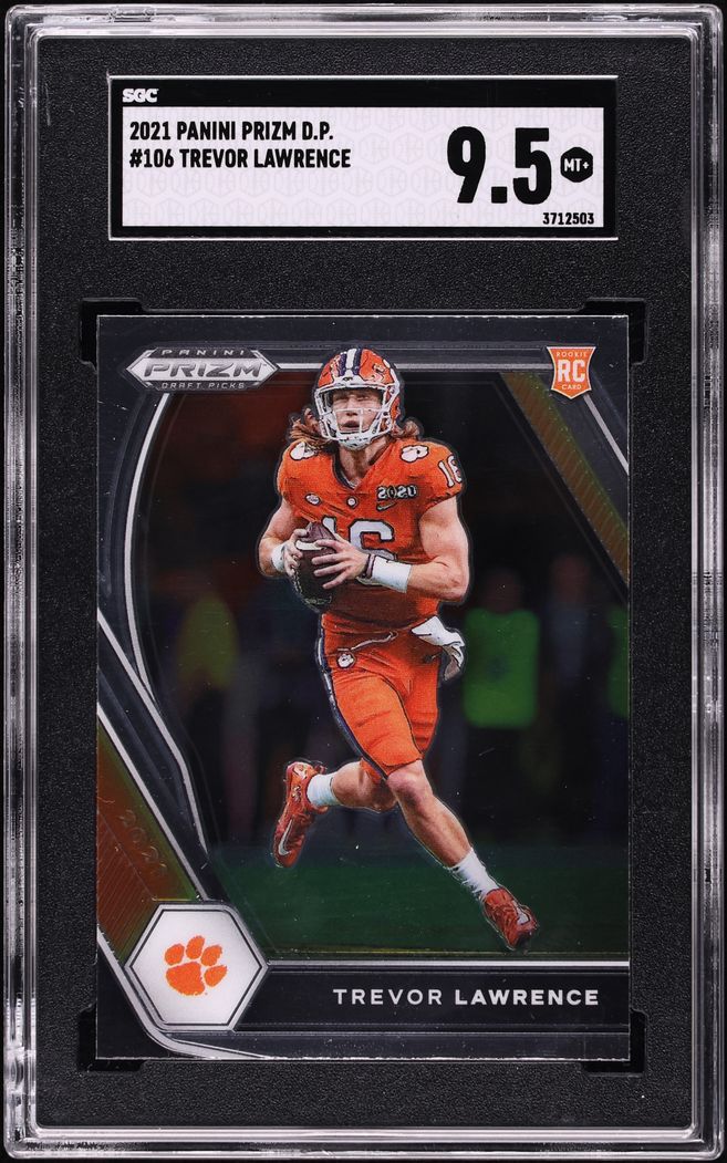 2021 Panini Prizm Draft Picks Trevor Lawrence ROOKIE #106 SGC 9.5 MINT+