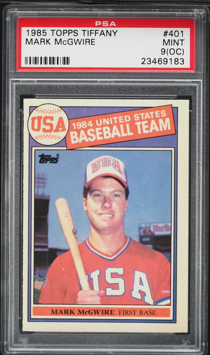 1985 Topps Tiffany Mark McGwire ROOKIE #401 PSA 9(oc) MINT