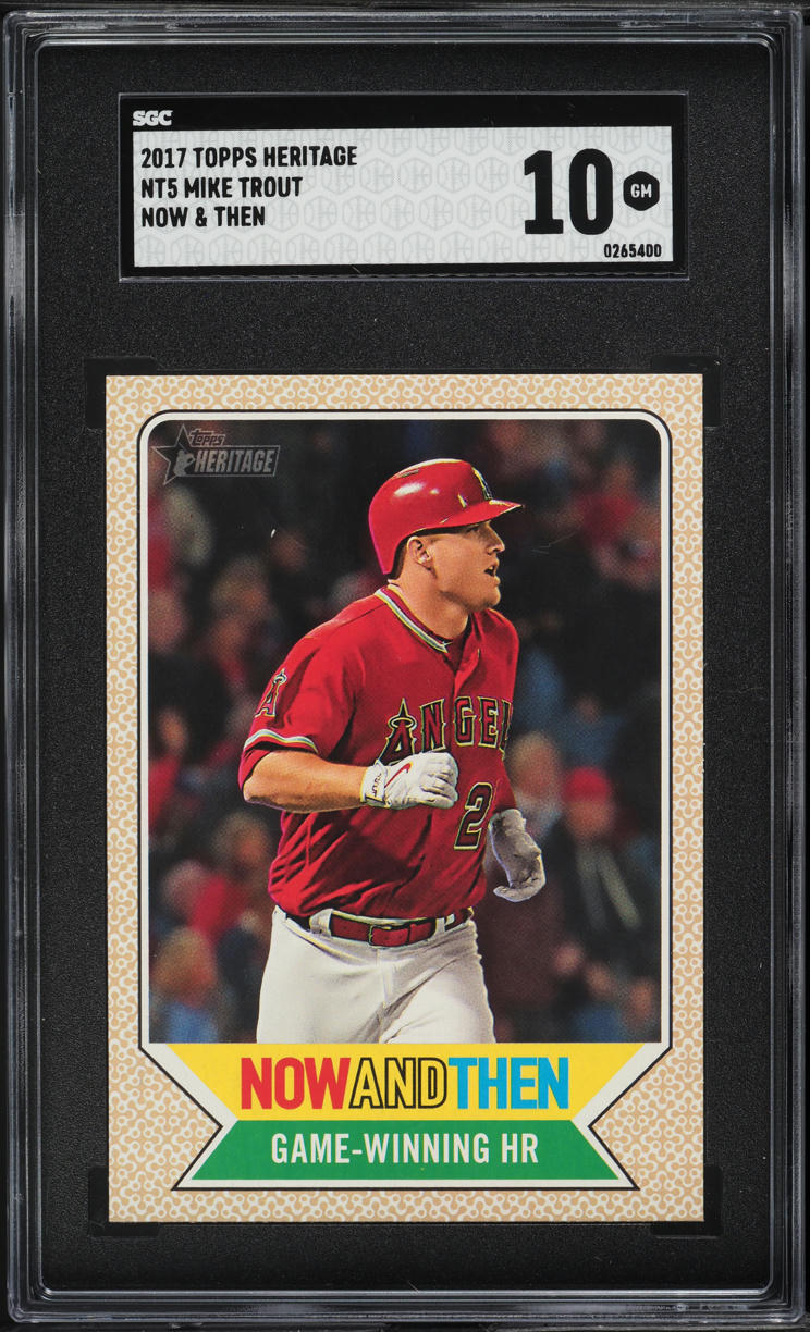 2017 Topps Heritage Now & Then Mike Trout #NT-5 SGC 10 GEM MINT