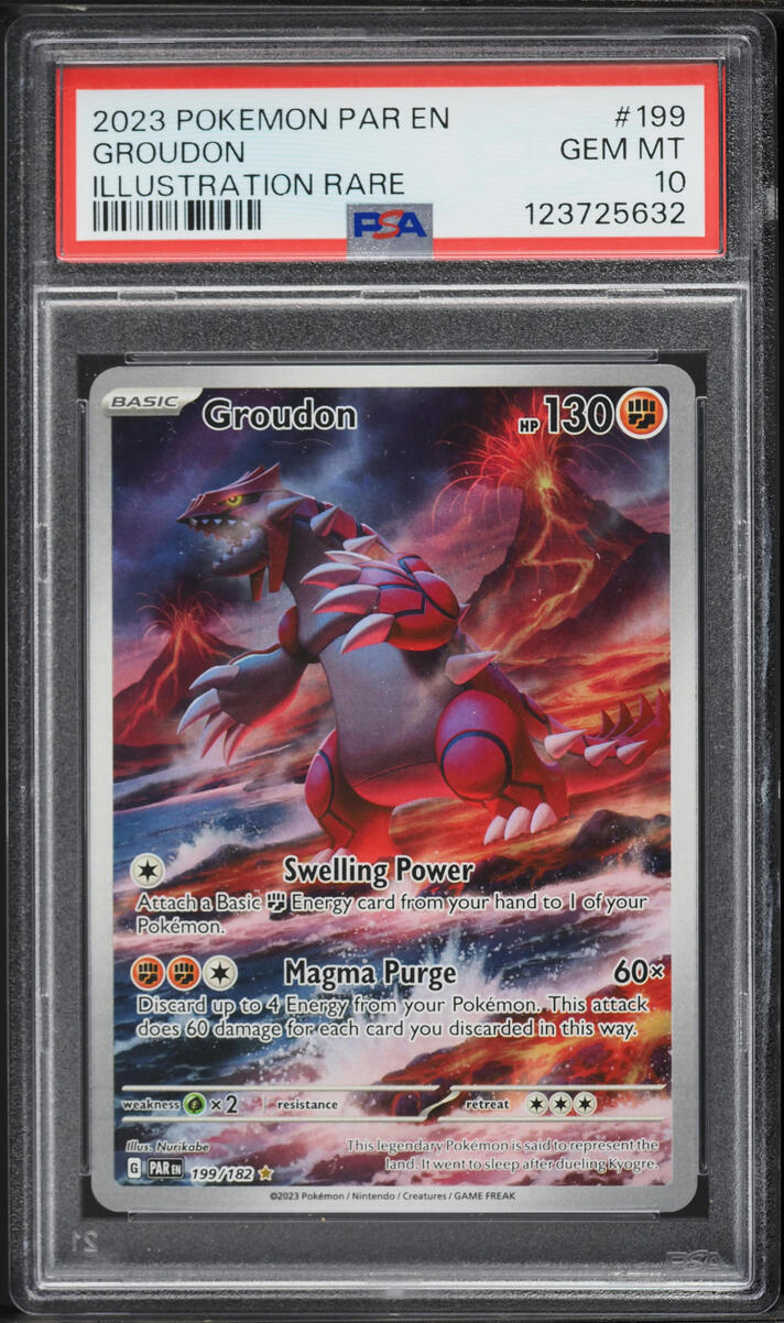 2023 Pokemon Scarlet & Violet Paradox Rift IR Groudon #199 PSA 10 GEM MINT