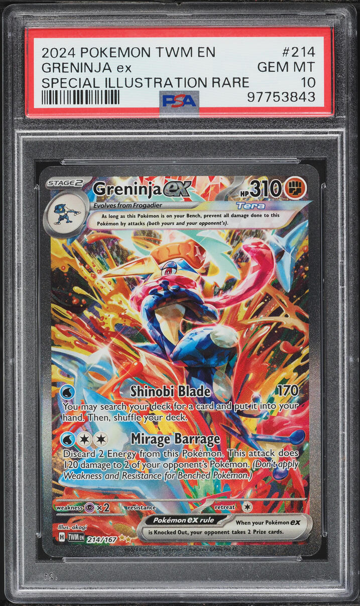 2024 Pokemon Scarlet & Violet Twilight Masquerade SIR Greninja ex #214 PSA 10 GEM MINT